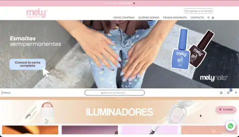 Tienda mayorista de cosmética Mely, creada con VentasxMayor