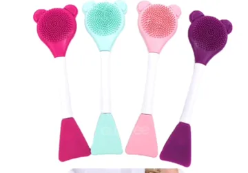 Set de cuatro cepillos faciales de silicona para reventa mayorista de cosmética