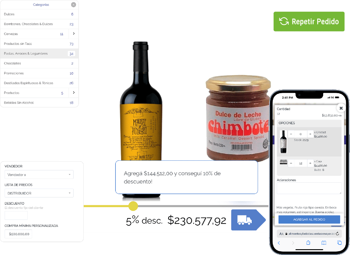 funciones para mayoristas de alimentos y bebidas de ventasxmayor.com.co