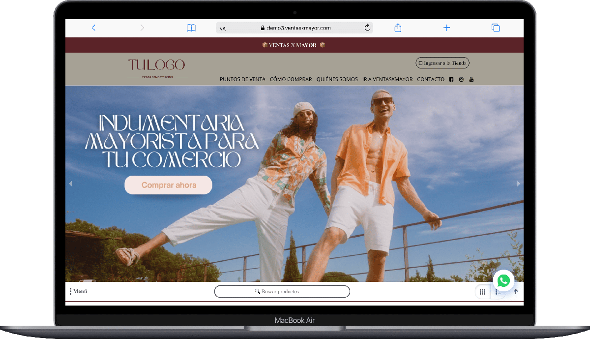 Demo indumentaria de ventasxmayor.com.co